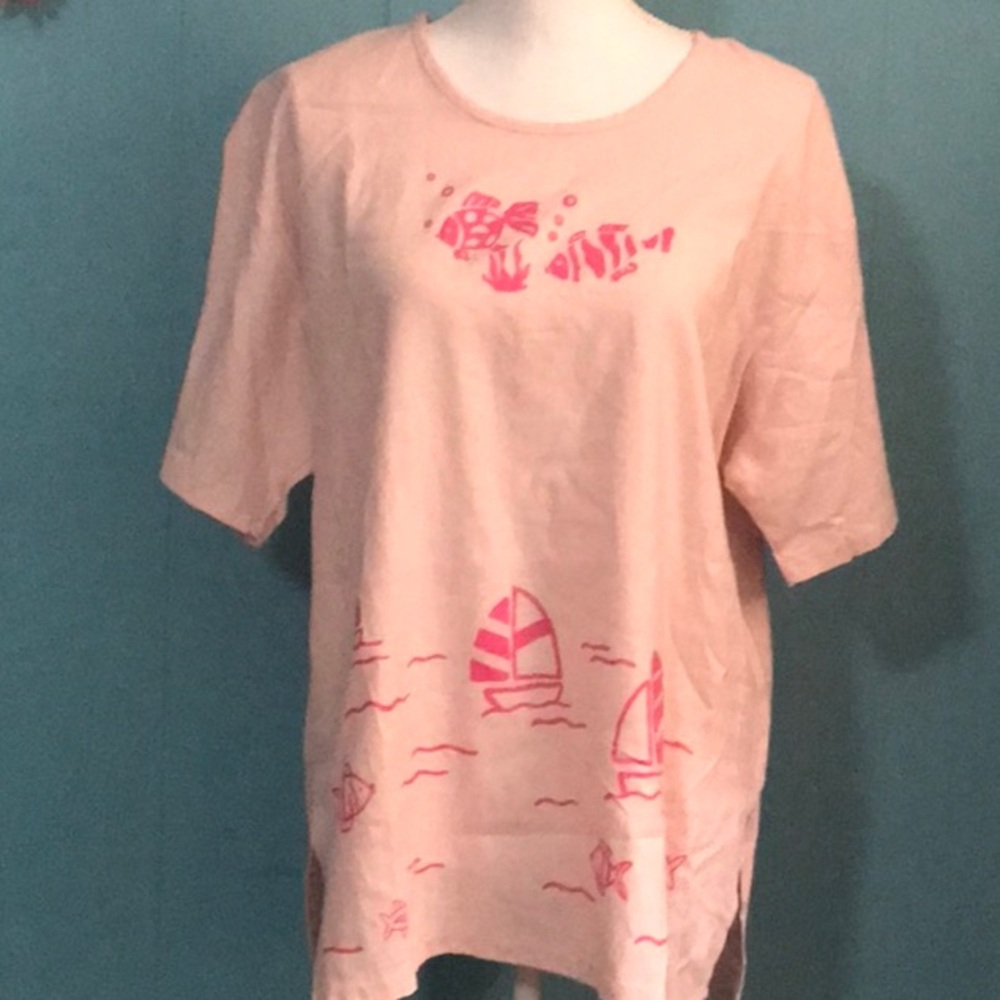 BeachY  linen top NWT